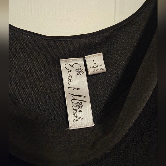 Womens Large black Jumpsuit sleeveless stretchy adjustable waist two pockets - Picture 3 of 4